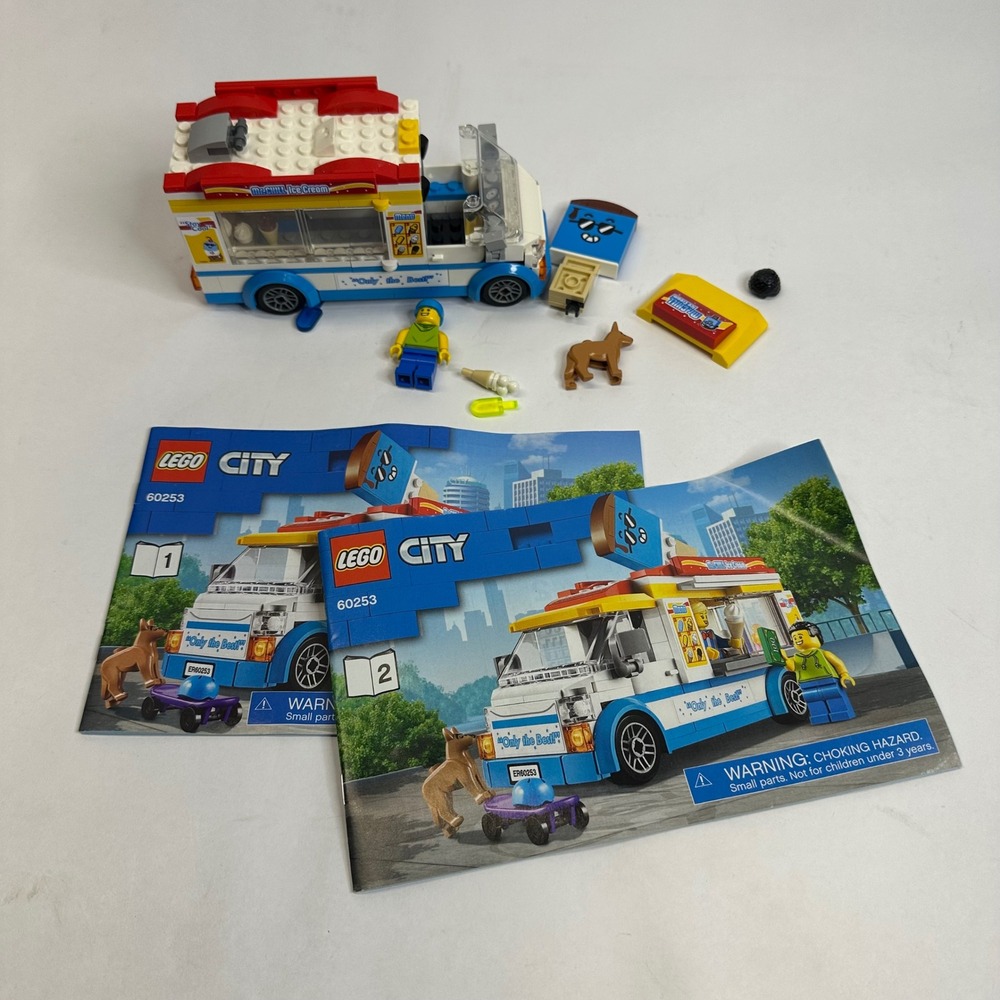 LEGO City Ice Cream Truck 60253 Building Set with Manuals 99% Complete